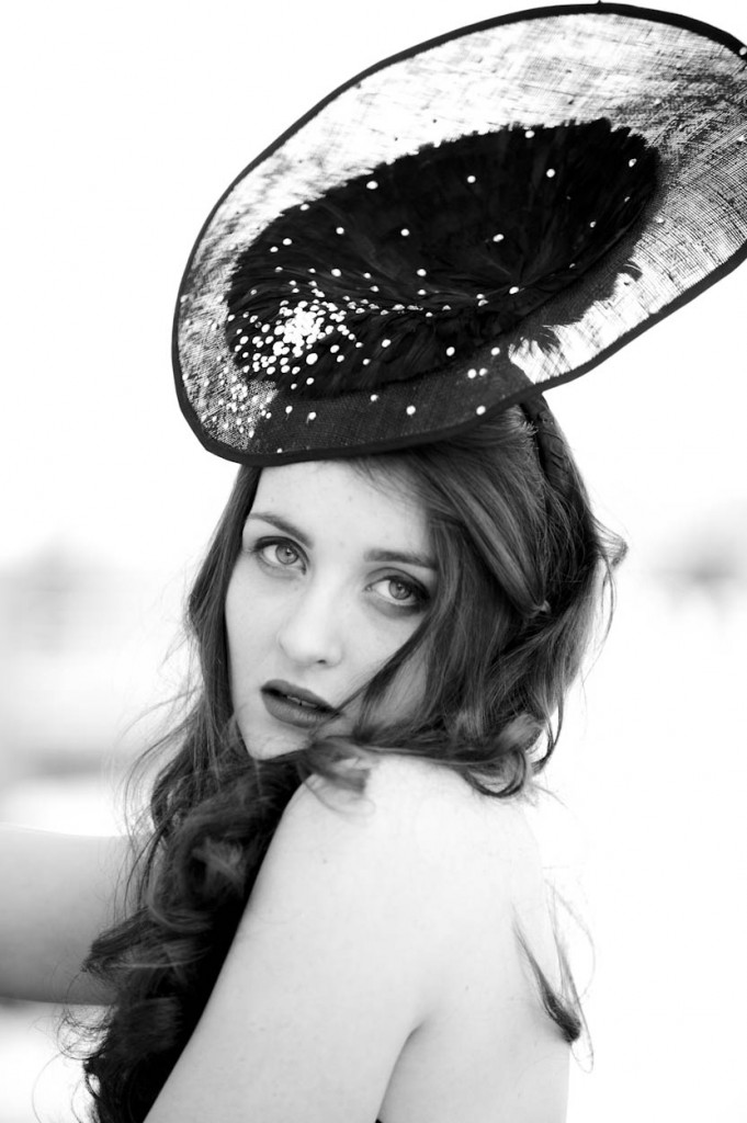 Dramatic hat from Strawberry Fox modelled by Marie-Claire